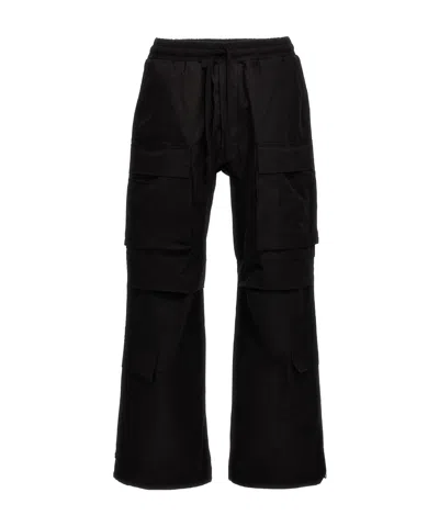Thom Krom Mid-rise Flared Cargo Trousers In Black