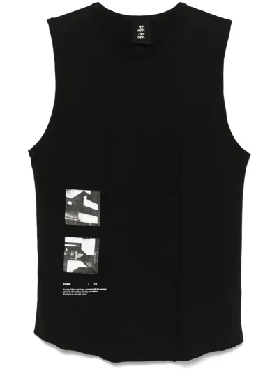 THOM KROM MEN SLEEVELESS T-SHIRT,MTS842 BLACK