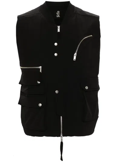 Thom Krom Multiple-pockets Padded Gilet In Black
