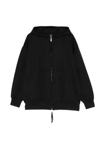 Thom Krom Neoprene Zip-up Hoodie In Black