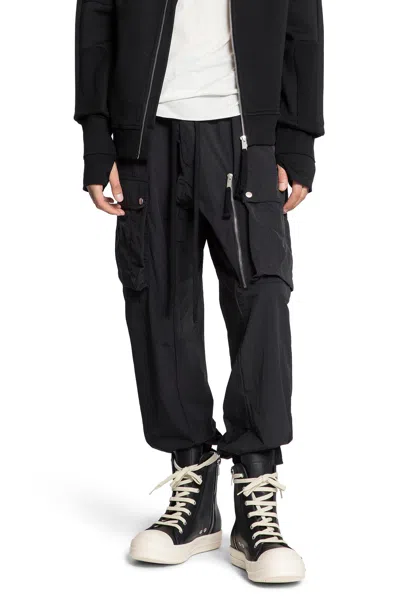 Thom Krom Nylon Drawstring Cargo Pants In Black