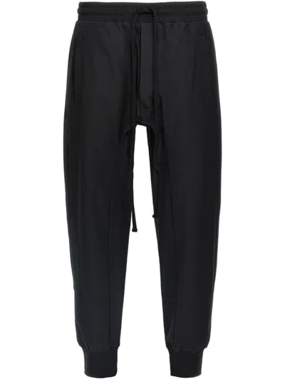 Thom Krom Nylon Trousers With Elasticated Drawstring In Black