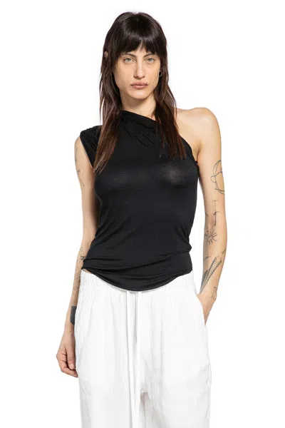 Thom Krom Draped One-shoulder Top In Black