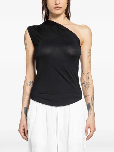 Thom Krom One Shoulder Top In Black