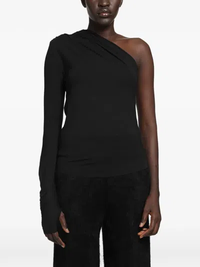 THOM KROM ONE-SHOULDER THUMB-SLOT TOP