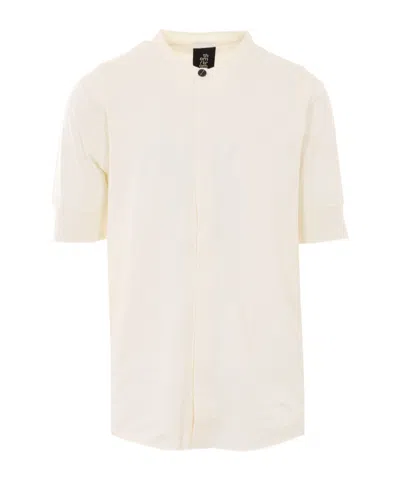 Thom Krom Oversized Button Detailed Crewneck T-shirt In White