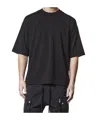 Thom Krom Oversized Patched Print Cotton-modal Stretch Jersey T-shirt In Black