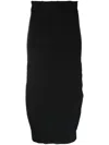 Thom Krom Padded Zip-up Midi Skirt In Black