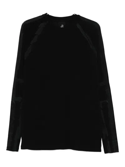 Thom Krom Panelled Long-sleeve Sweater In Black