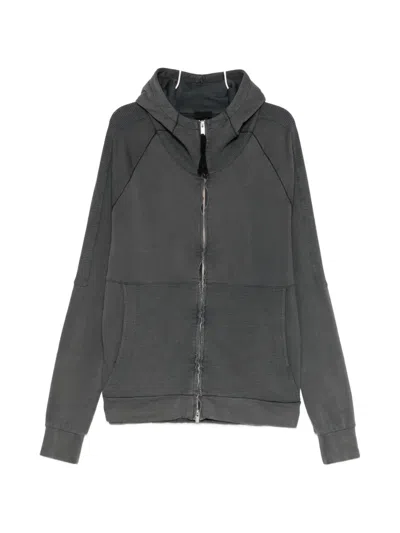 Thom Krom Panelled Zip-fastening Hoodie In Gray