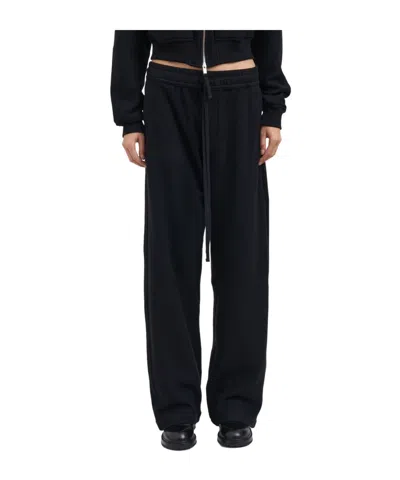 Thom Krom Pantalone In Lana A Gamba Larga In Black