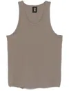 Thom Krom Piped-trim Detailed Tank Top In Grey