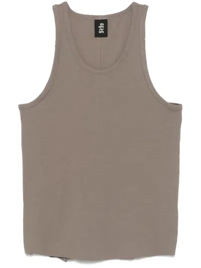 Thom Krom Piped-trim Detailed Tank Top In Grey