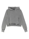 Thom Krom Cropped Hoodie With Practical Kangaroo Pocket In Gray