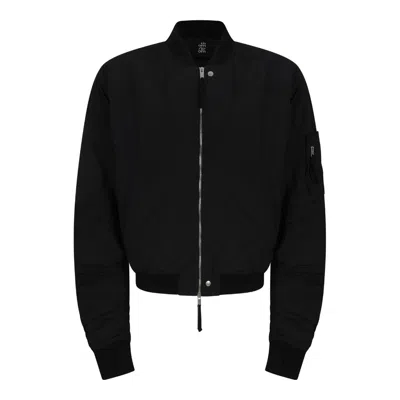 Thom Krom Polyamide Coat With Viscose Lining In Black