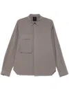 Thom Krom Poplin Overshirt In 灰色