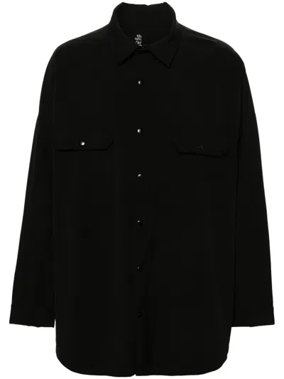 Thom Krom Press-stud Long-sleeve Shirt In Black