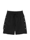 Thom Krom Press-stud Drawstring Shorts In Black