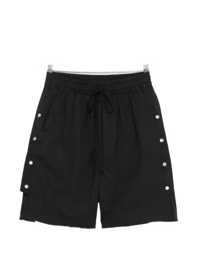 Thom Krom Press-stud Drawstring Shorts In Black