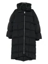 Thom Krom Quilted Zip-front Coat In Black