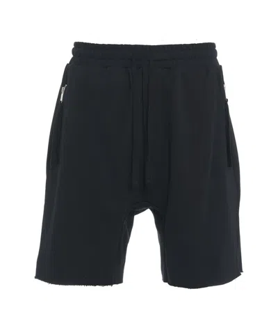 Thom Krom Raw-cut Jersey Shorts In Black