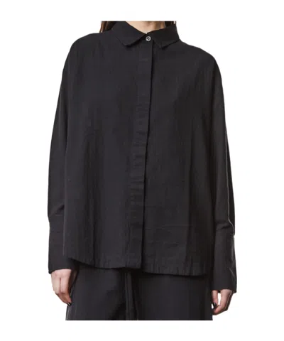 Thom Krom Raw Edge Asymmetric Shirt In Black