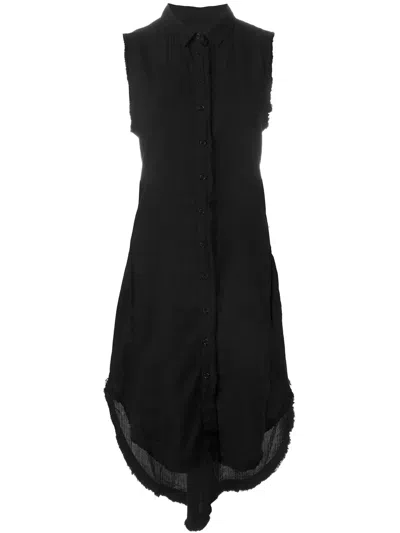 Thom Krom Raw Edge Shirt Dress In Black