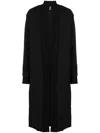 Thom Krom Rear-slit Single-breasted Padded Coat In Schwarz