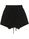 Thom Krom Relaxed Fit Black Bermuda Shorts With Drawstring In Black