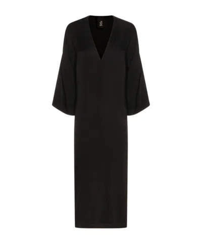 Thom Krom Relaxed V-neck Maxi Dress In Brown