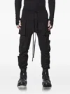 Thom Krom Ribbed Cargo Trousers In Black
