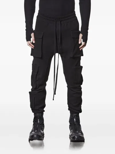 Thom Krom Ribbed Cargo Trousers In Black