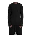 Thom Krom Long Sleeves Men T-shirt Worked In Black