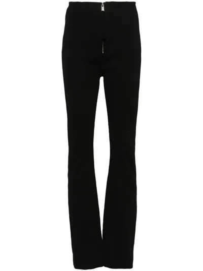 Thom Krom Ribbed High-waist Trousers In Black