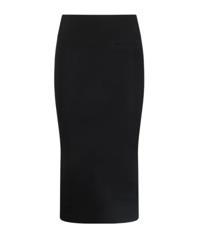 Thom Krom Ribbed Knit Skirt In Black