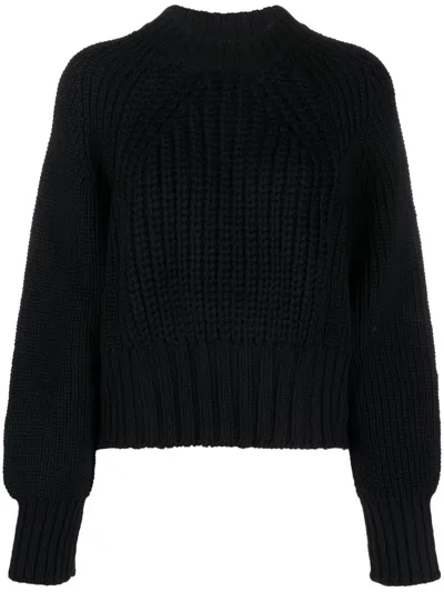 Thom Krom Ribbed-knit Wool Jumper In Black
