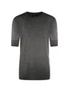 Thom Krom Ribbed Panel T-shirt In Gray