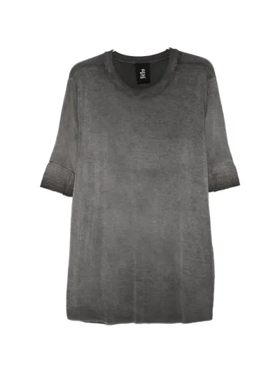 Thom Krom Ribbed Short-sleeves T-shirt In Gray
