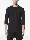 Thom Krom Ribbed Three-quarter Sleeve T-shirt In Black