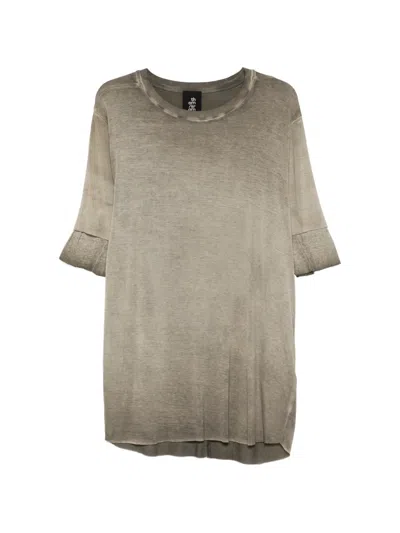Thom Krom Ribbed-trim T-shirt In Gray