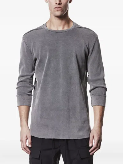 Thom Krom Ribbed Worked T-shirt In Gray
