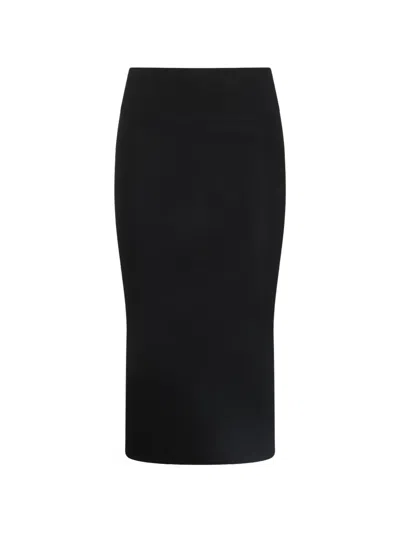 Thom Krom Ribbed-waistband Midi Skirt In 블랙