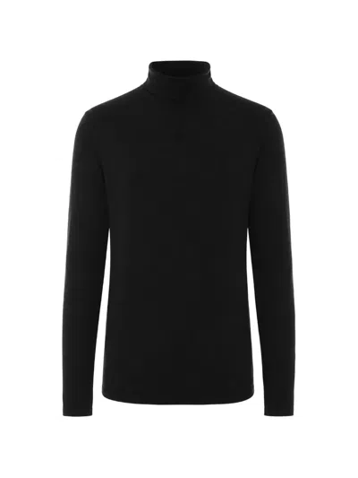 Thom Krom Roll-neck Contrast-stitch T-shirt In Black