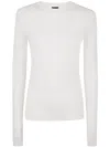 Thom Krom Round Neck Sweater In White