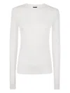 Thom Krom Round Neck Sweater In White