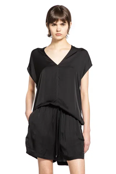 Thom Krom Sateen Look Shirt Blouse In Black
