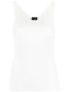 Thom Krom Scoop- Neck Sleeveless Top In White