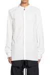 Thom Krom Cotton Poplin Stand Collar Shirt In White
