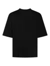 Thom Krom Black Cotton T-shirt In Black
