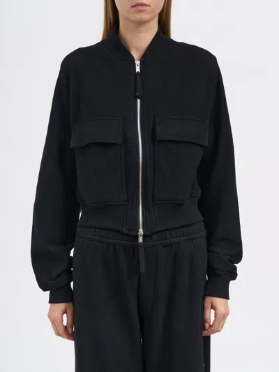 Thom Krom Short Wool Bomber Jacket In Black